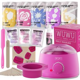 Waxing Kit WUWUVISTA 23 Items Hair Removal Wax Kit With Wax Warmer Waxing Beads For Face, Brazilian, Full Body, Bikini, Sensitiive Skin  Skin Sui