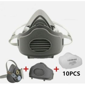 Half Face Gas Mask Cover PRO Respirator 3200 Dust Mask Safety 10 Filters For Sanding Woodworking