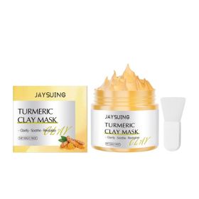 JAYSUING Yellow Turmeric Clay Face Mask with Brush, 50 g + 1 Brush